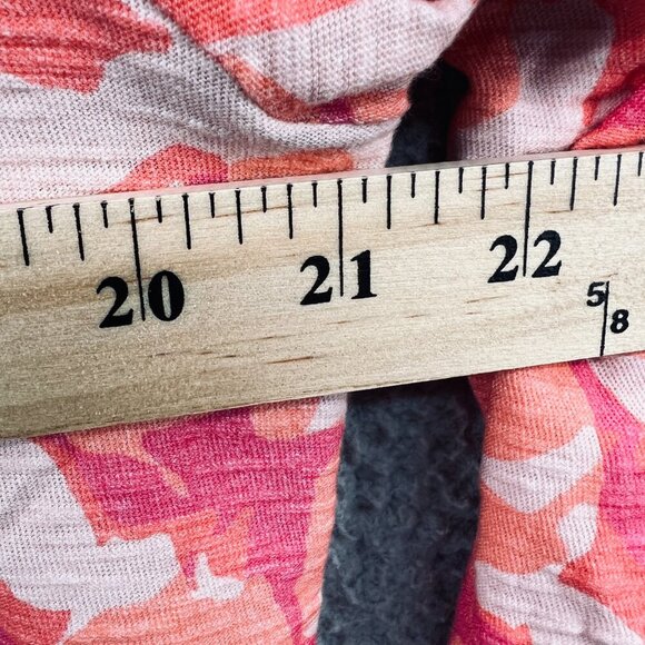 Weekends Chicos Womens Jacket 2 Large Red Pink Floral 100% Cotton Long Sleeve - Picture 9 of 11